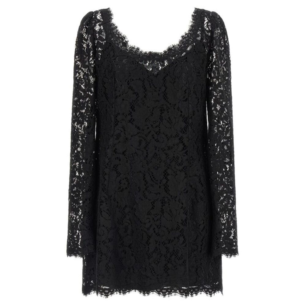 Dolce & Gabbana Black Cotton Short Women's Dress